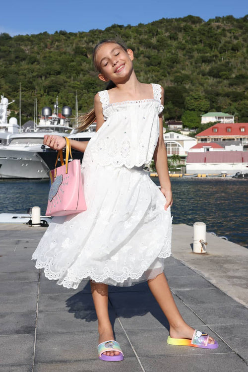 Lola + The Boys 2 Butterfly Tulle Midi Skirt