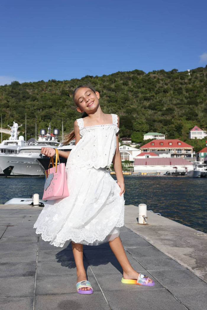 Lola + The Boys 2 Butterfly Tulle Midi Skirt