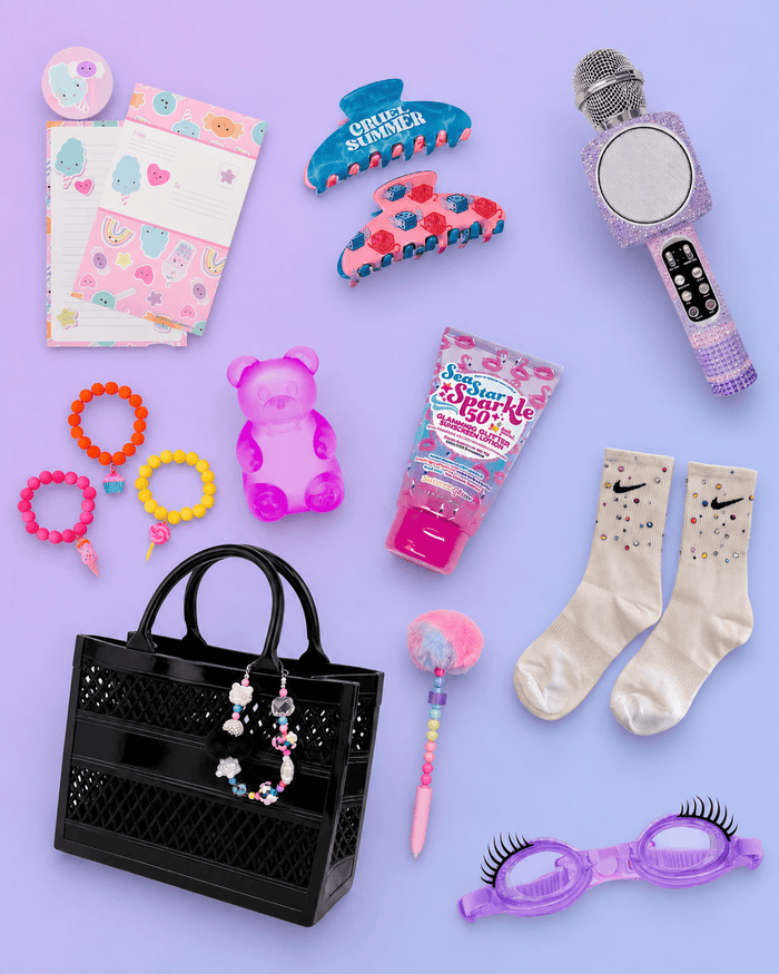 Lola + The Boys Black Camp Essentials Summer Basket