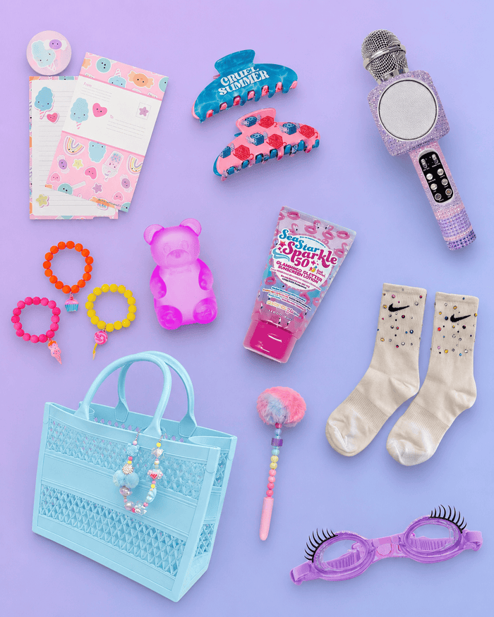 Lola + The Boys Light Blue Camp Essentials Summer Basket