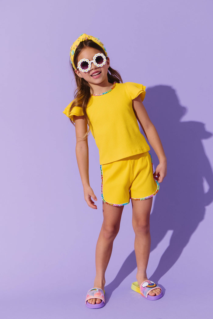 Lola + The Boys Candy Gem Sunny Ruffle Set