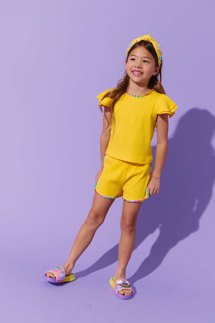Lola + The Boys Candy Gem Sunny Ruffle Set