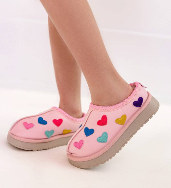 靴 THEREDTHREAD S open morph boots heart Candy Heart Sherpa Booties