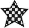 Black and White Checkered Star