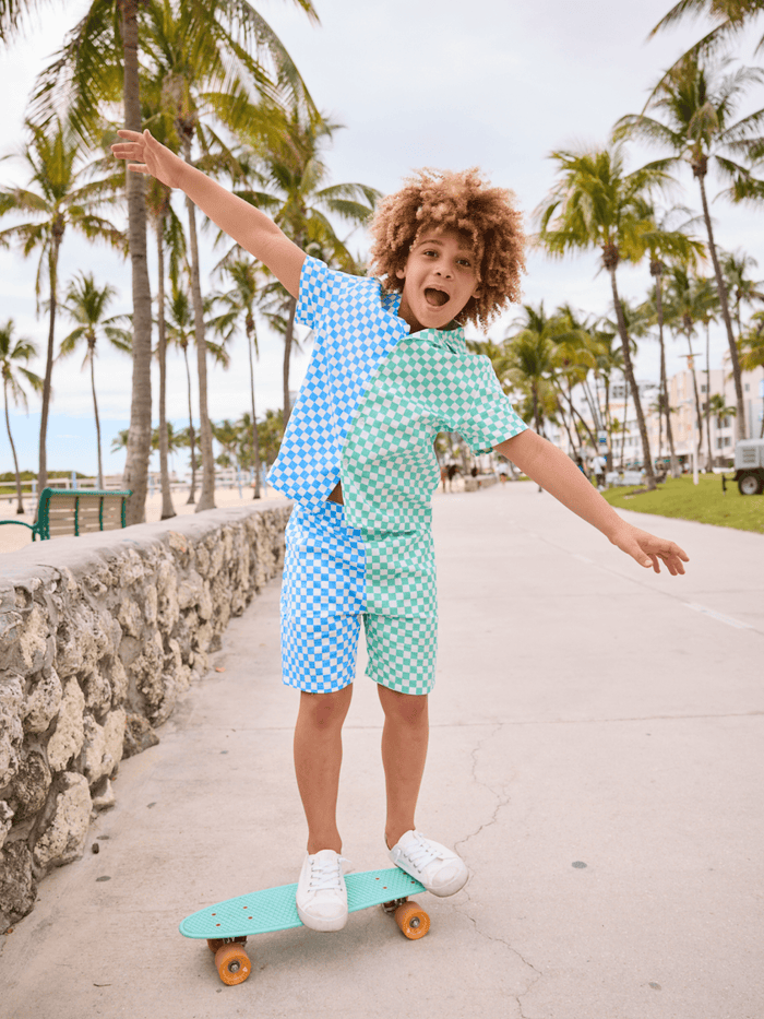 Lola + The Boys Checkered Summer Boys Set