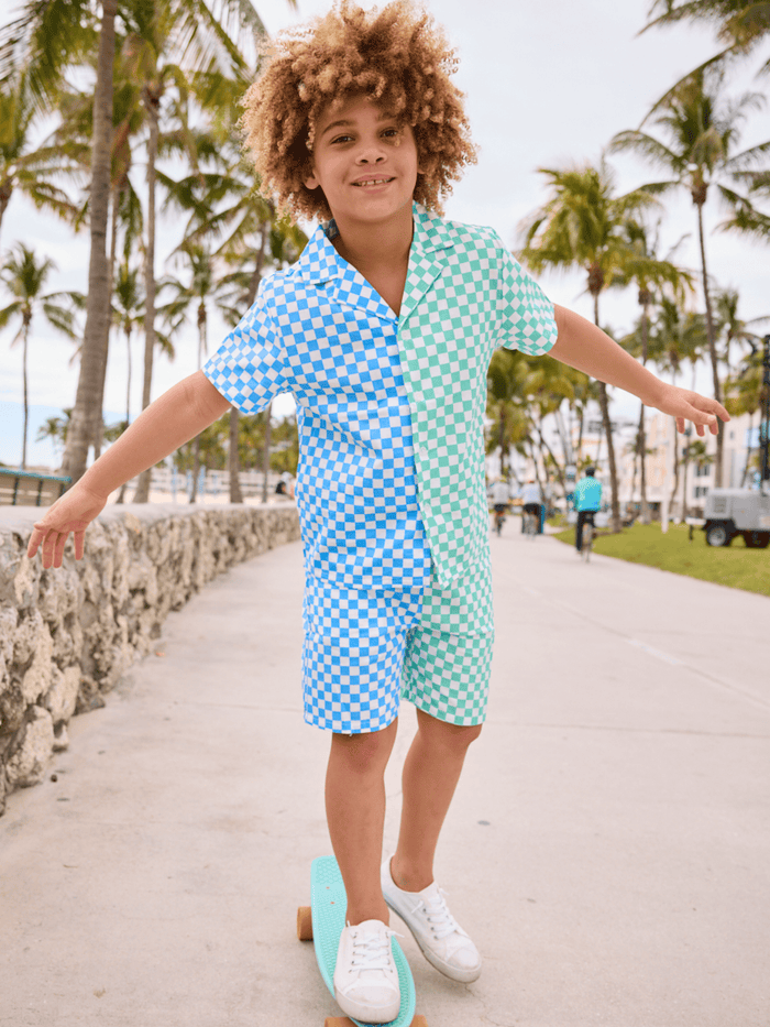 Lola + The Boys Checkered Summer Boys Set