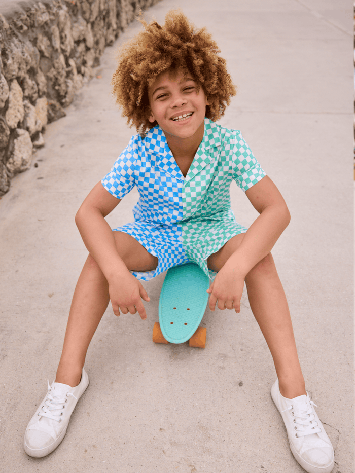 Lola + The Boys Checkered Summer Boys Set