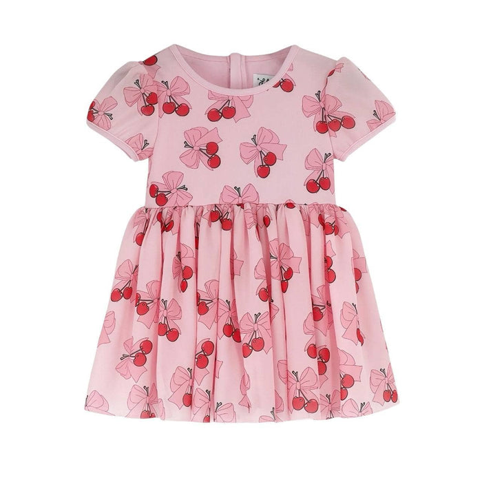 Lola + The Boys Cherry Bows Tulle Dress