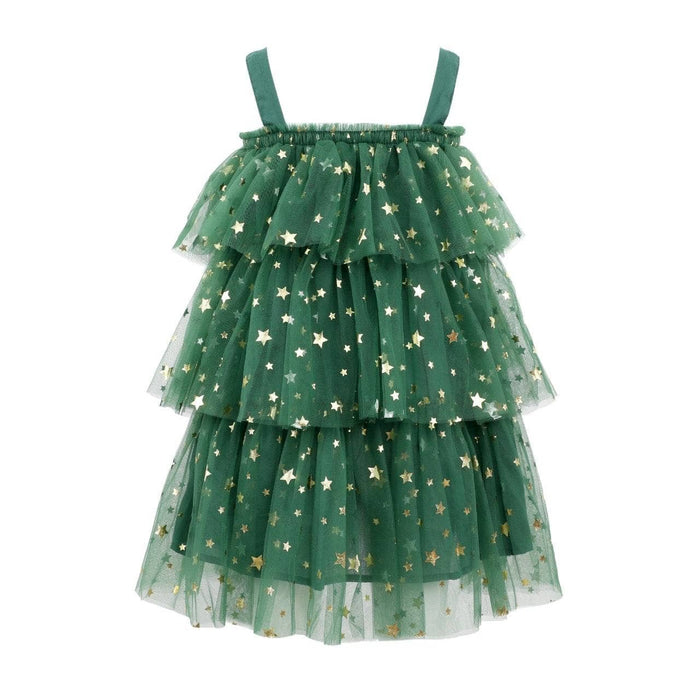 Lola + The Boys Christmas Starry Tulle Dress