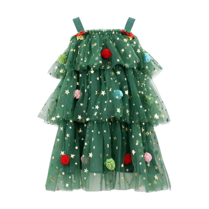 Lola + The Boys Christmas Starry Tulle Dress