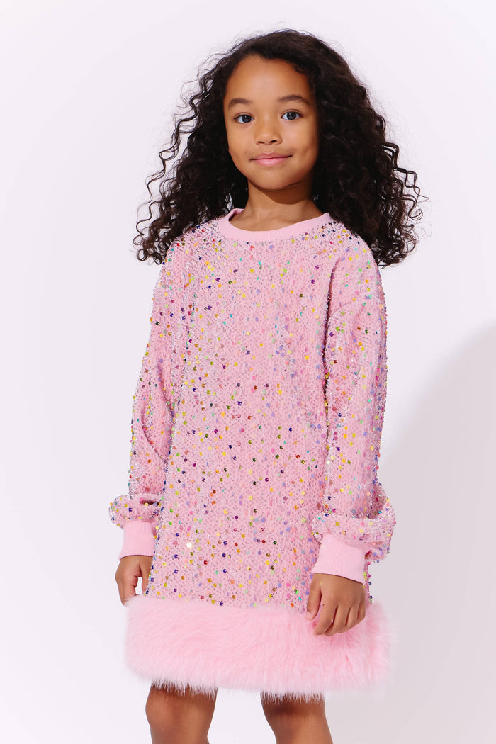 Lola + The Boys Confetti Shimmer Party Dress