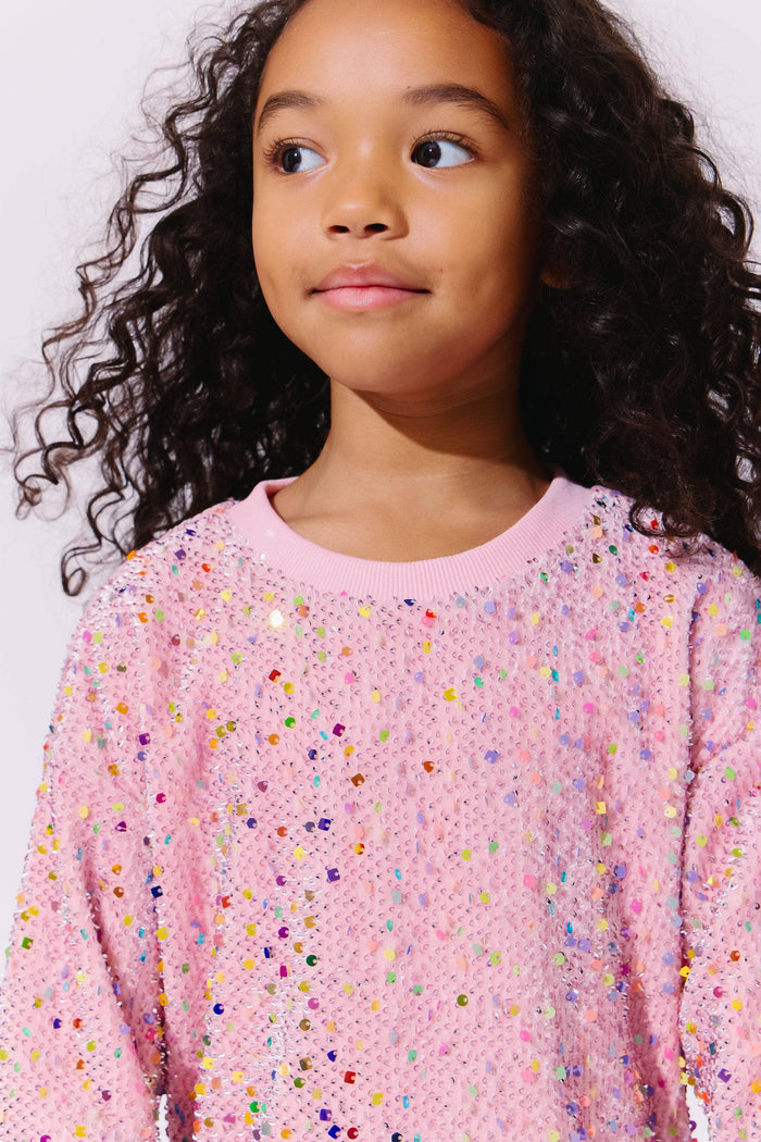 Lola + The Boys Confetti Shimmer Party Dress
