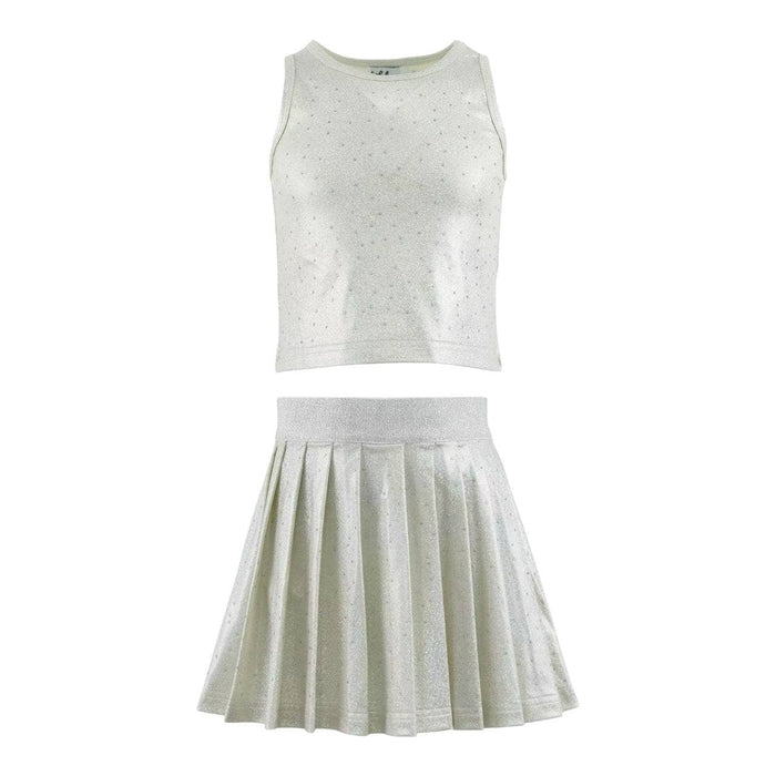 Lola + The Boys 2 Cream Crystal Tennis Set