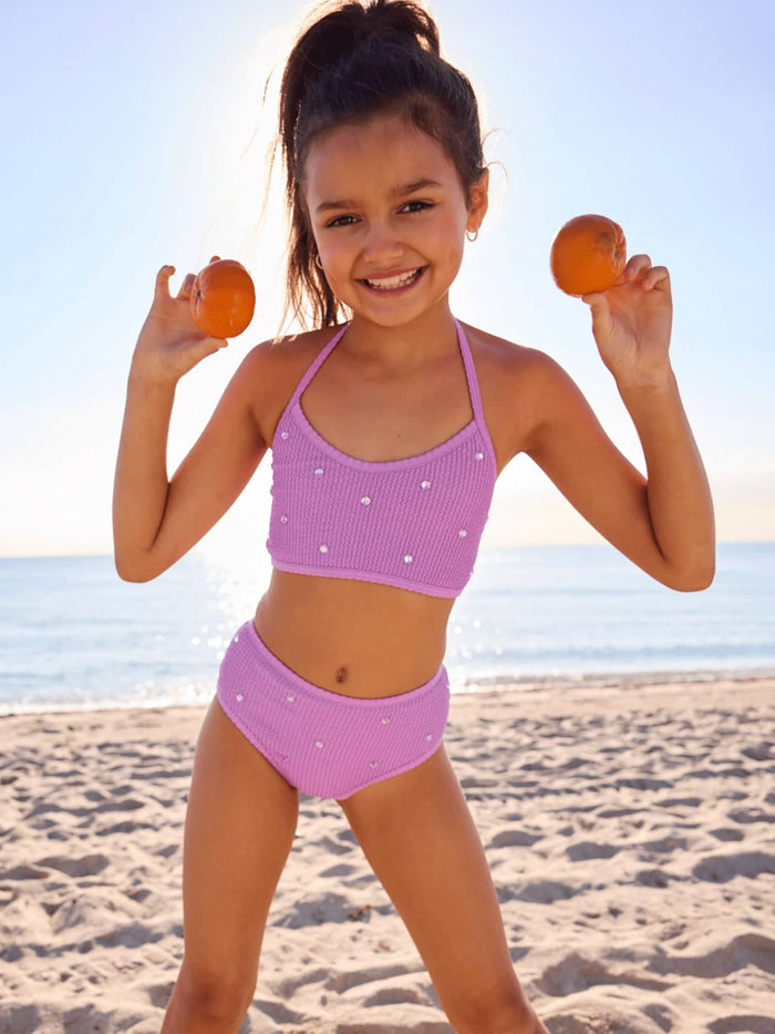 Lola + The Boys Crinkle Crystal Bikini