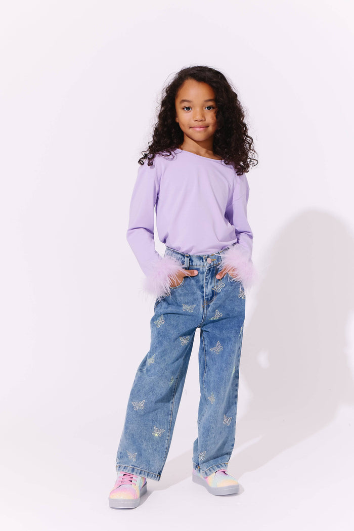 Lola + The Boys Crystal Butterfly Jeans