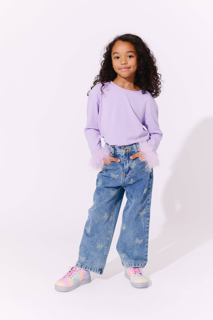 Lola + The Boys Crystal Butterfly Jeans