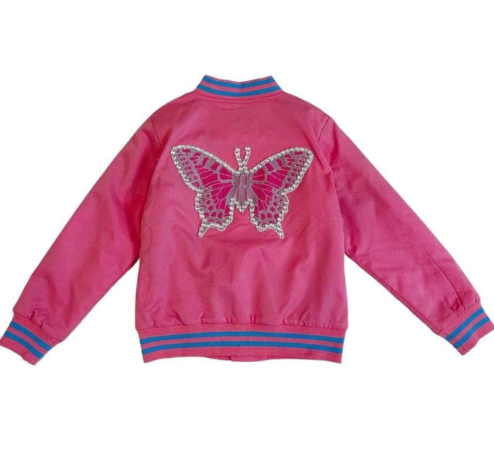 Lola + The Boys Crystal Butterfly Patch Jacket