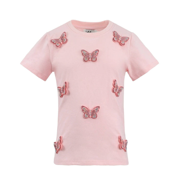 Lola + The Boys Crystal Butterfly T-shirt