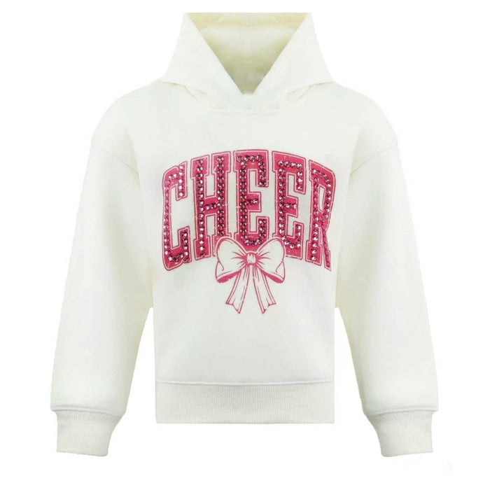 Lola + The Boys 2 Crystal Cheer Bow Sweatshirt