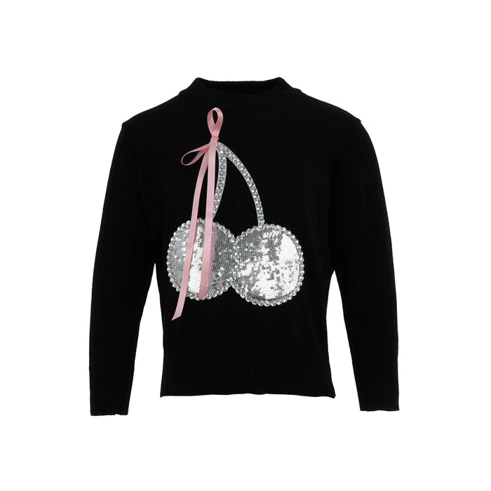 Lola + The Boys Crystal Cherry Sweater