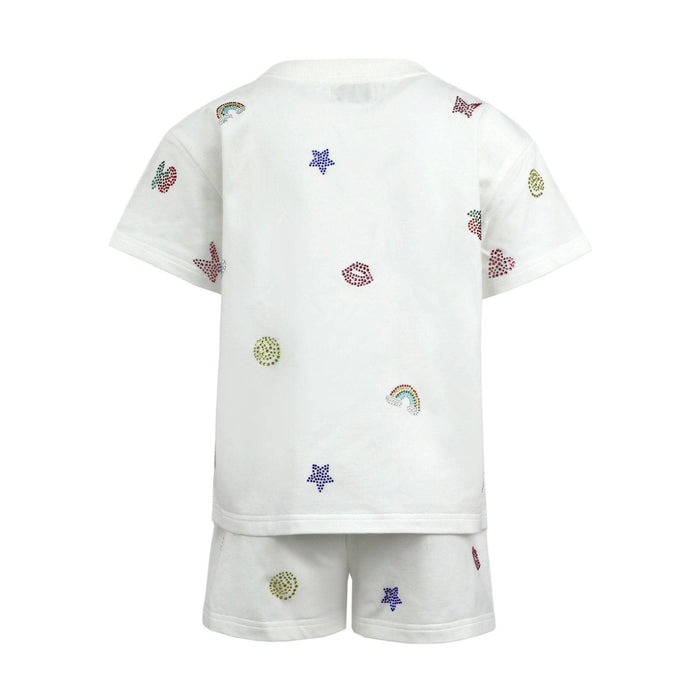 Lola + The Boys Crystal Doodle Short Set