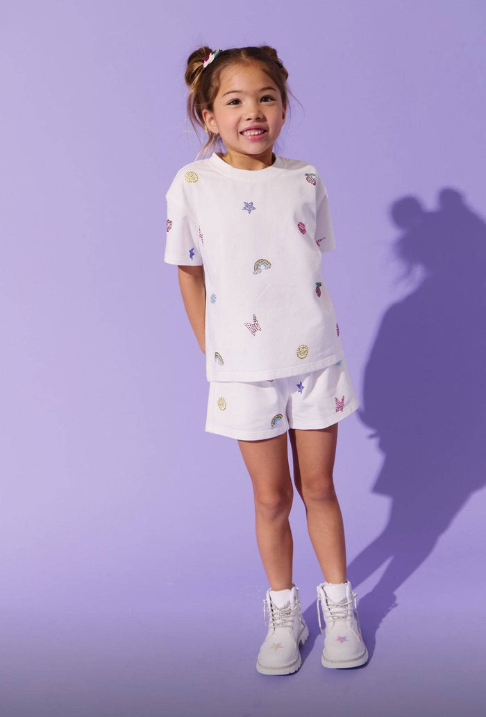 Lola + The Boys Crystal Doodle Short Set