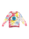 Lola + The Boys 4 Crystal Evil Eye Tie Dye Sweatshirt