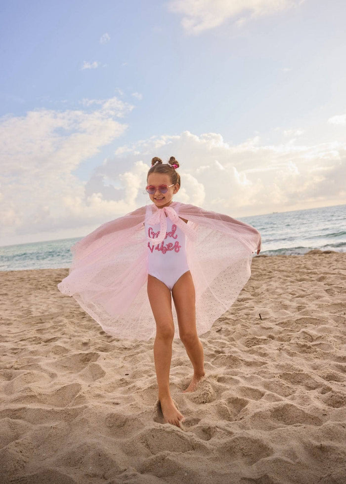 Lola + The Boys Crystal Good Vibes Swimsuit