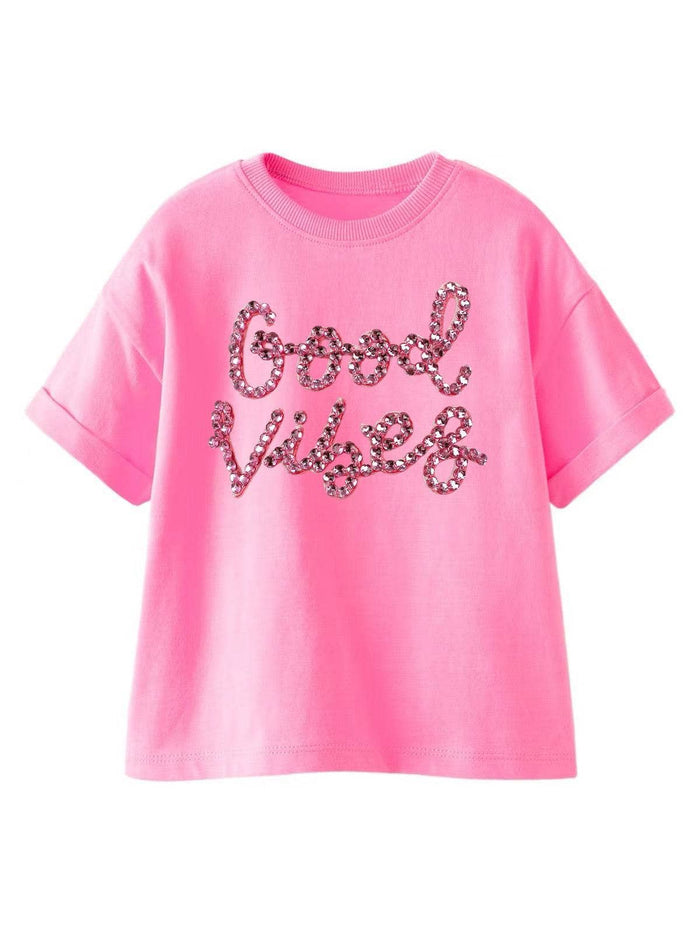 Lola + The Boys Crystal Good Vibes T-shirt