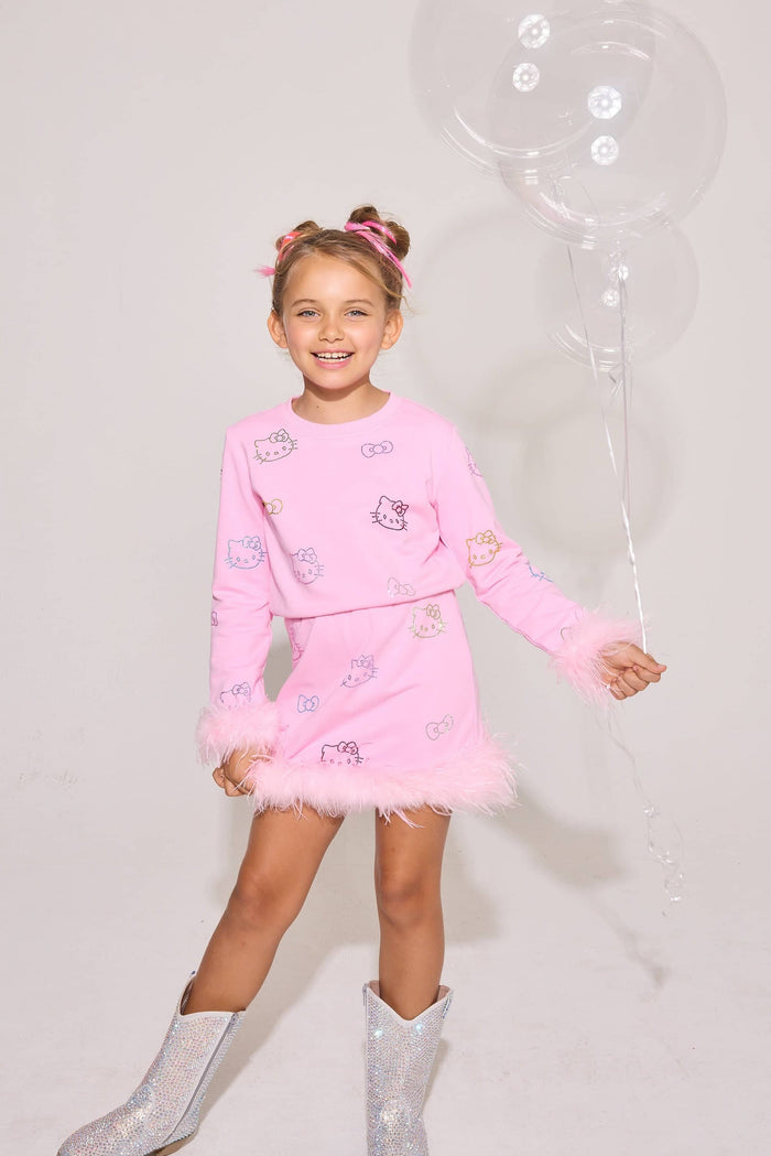 Lola + The Boys Crystal Hello Kitty Feather Set