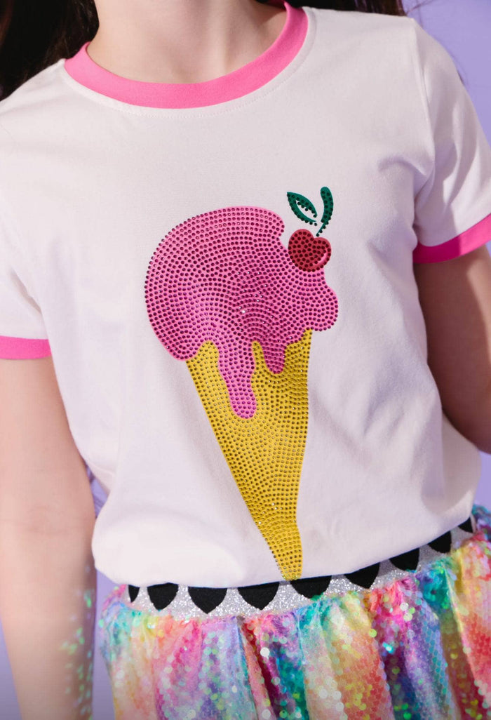 lola-new-arrival Crystal Ice Cream Tee