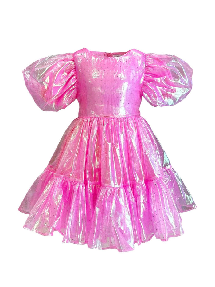 Lola + The Boys Crystal Pink Hologram Dress