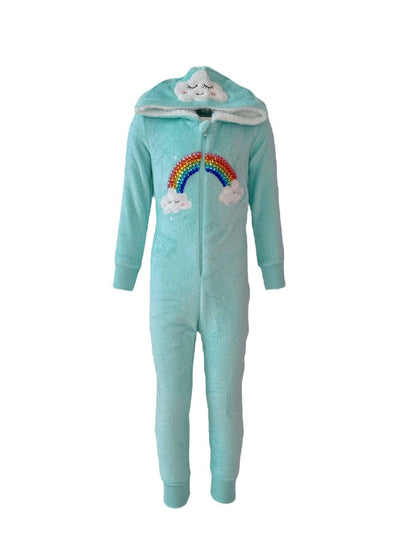 Lola + The Boys Crystal Rainbow Fuzzy Onesie