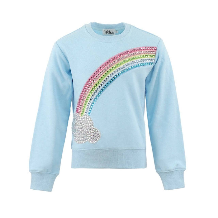 Lola + The Boys Crystal Rainbow Sky Sweatshirt