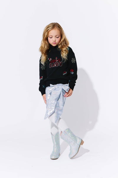 Lola + The Boys Crystal Santa Baby Hoodie