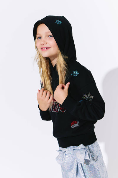 Lola + The Boys Crystal Santa Baby Hoodie