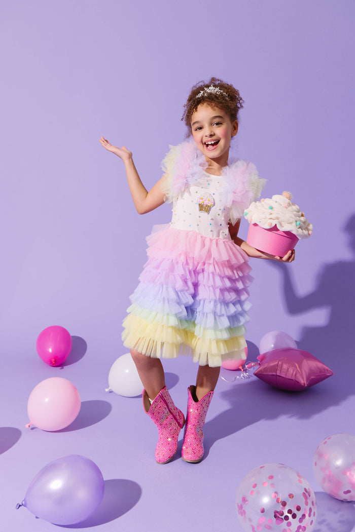 lola-new-arrival Cupcake Pearl Tulle Dress