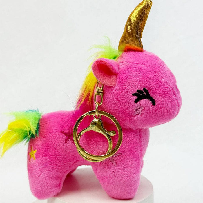 Lola + The Boys Cute Unicorn Plushie Key Chain