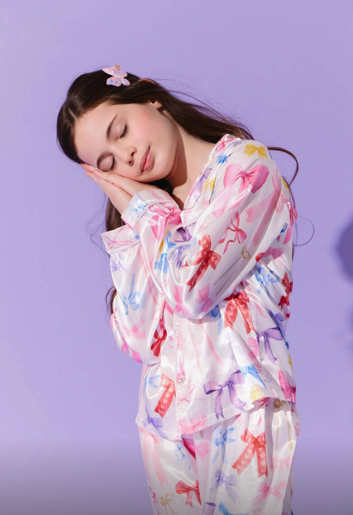 lola-new-arrival Cutie Bows Silky Set