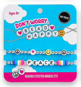 Top Trenz Peace Don't Worry Bead Happy Bracelets