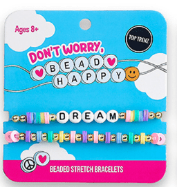 Top Trenz Dream Don't Worry Bead Happy Bracelets