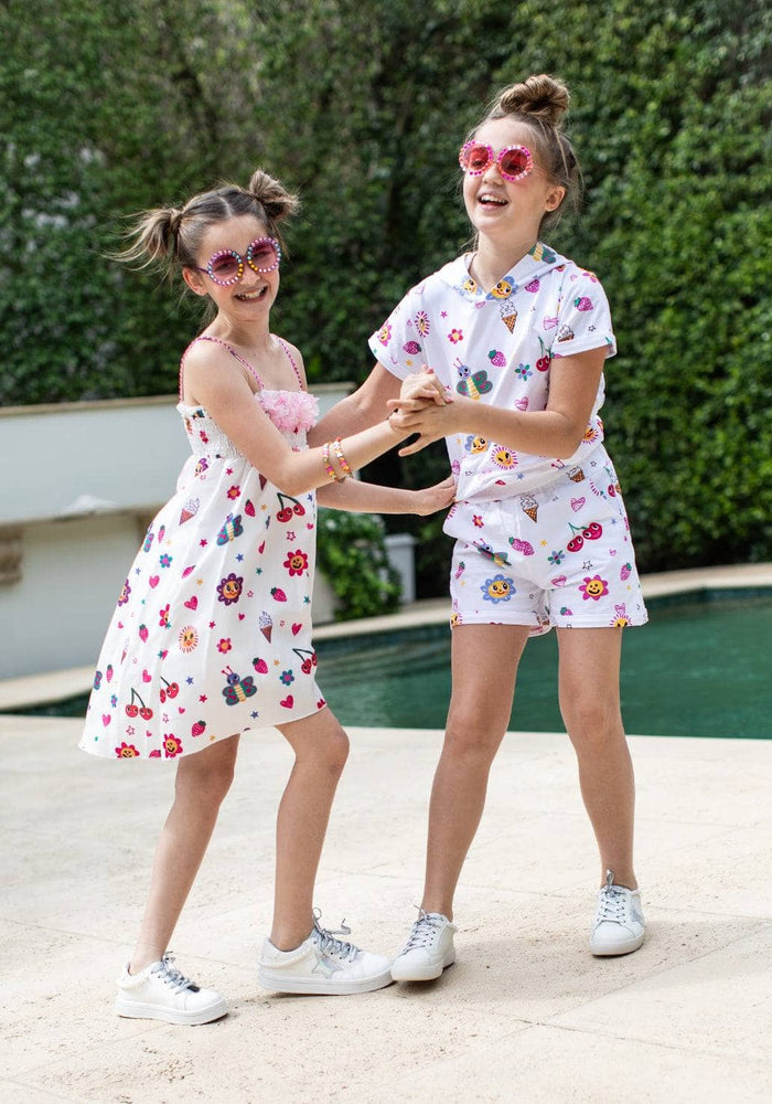 lola-spring Doodle Art High Low Dress