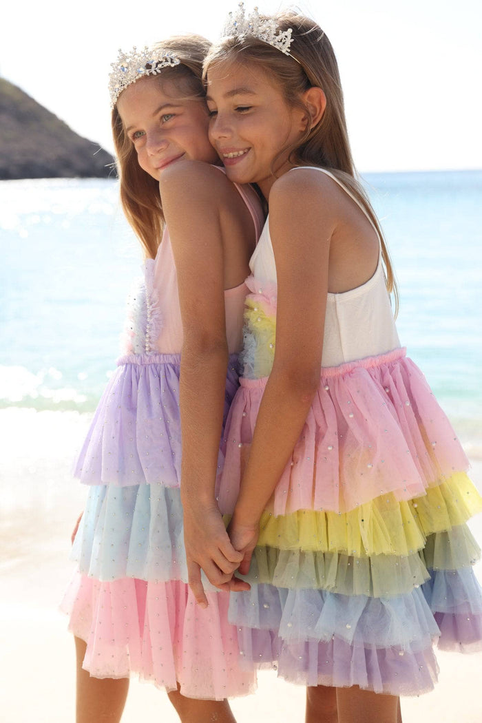 3D Rainbow Peach Tank Dress 3D Rainbow Peach Tank Dress