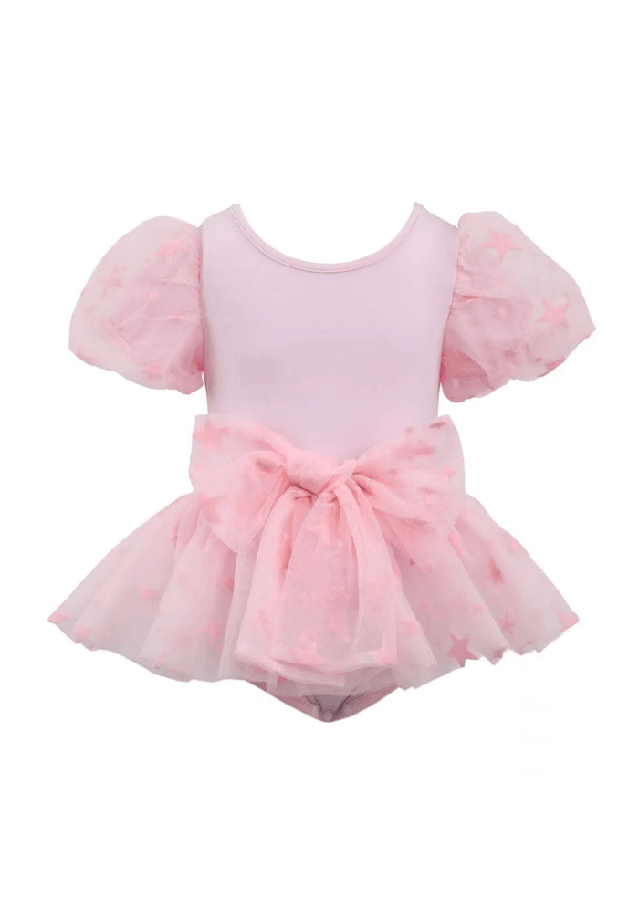 Lola + The Boys Dress Baby Stars Tulle Bow Dress
