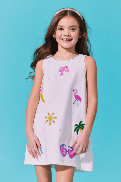 Lola + The Boys Dress Barbie™ Vacay Vibes Denim Dress