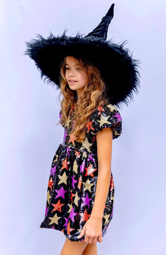 Black Sequin Winter Stars Dress Black Sequin Winter Stars Dress