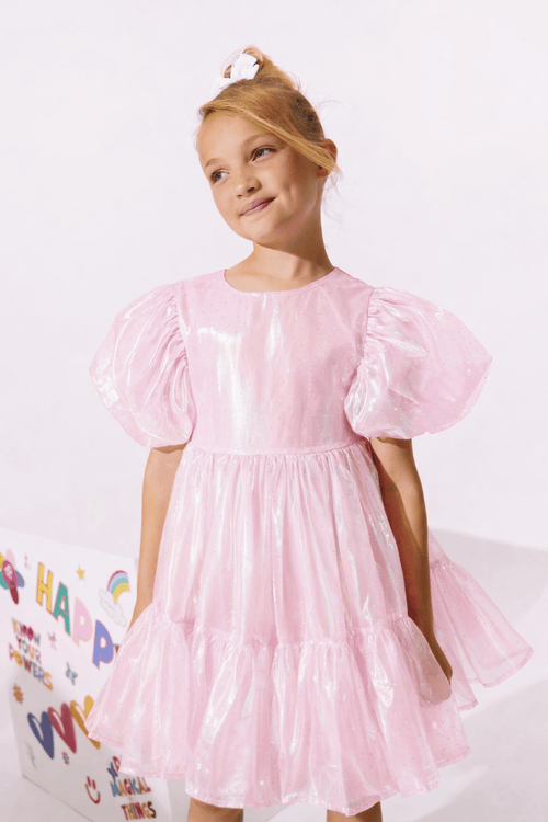 Lola + The Boys Dress Bubble Gum Hologram Dress