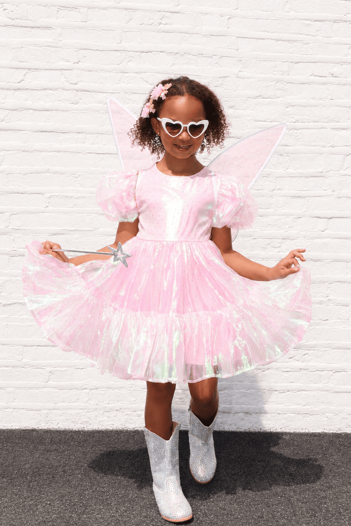 Lola + The Boys Dress 2 Bubble Gum Hologram Dress