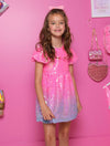 Lola + The Boys Dress Bubble Gum Shimmer Sequin Dress