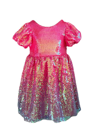 Lola + The Boys Dress Bubble Gum Shimmer Sequin Dress